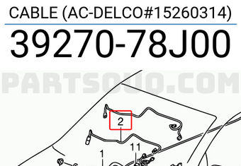 Suzuki 3927078J00 CABLE (AC-DELCO#15260314)