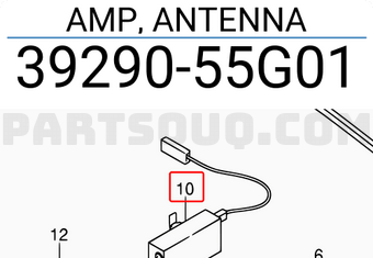 Suzuki 3929055G01 AMP, ANTENNA