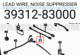 Suzuki 3931283000 LEAD WIRE, NOISE SUPPRESSER