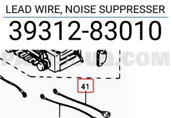 Suzuki 3931283010 LEAD WIRE, NOISE SUPPRESSER
