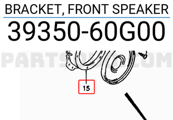 Suzuki 3935060G00 BRACKET, FRONT SPEAKER