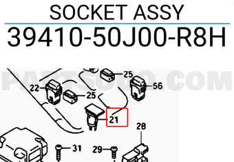 Suzuki 3941050J00R8H SOCKET ASSY