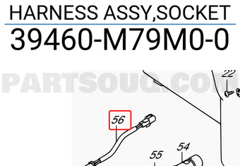 Suzuki 39460M79M00 HARNESS ASSY,SOCKET