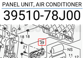 Suzuki 3951078J00 PANEL UNIT, AIR CONDITIONER