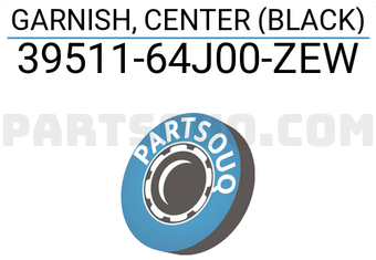 Suzuki 3951164J00ZEW GARNISH, CENTER (BLACK)