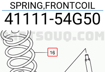 Suzuki 4111154G50 SPRING,FRONTCOIL