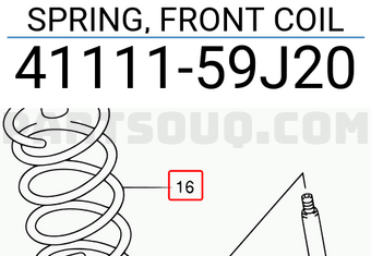 Suzuki 4111159J20 SPRING, FRONT COIL