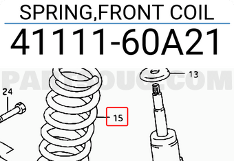 Suzuki 4111160A21 SPRING,FRONT COIL