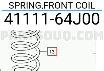 Suzuki 4111164J00 SPRING,FRONT COIL
