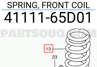 Suzuki 4111165D01 SPRING, FRONT COIL
