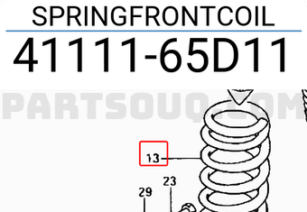 Suzuki 4111165D11 SPRINGFRONTCOIL