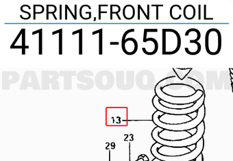 Suzuki 4111165D30 SPRING,FRONT COIL