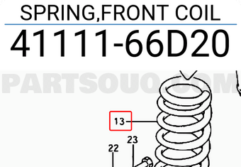 Suzuki 4111166D20 SPRING,FRONT COIL