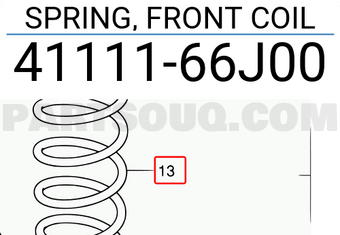 Suzuki 4111166J00 SPRING, FRONT COIL