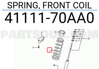 Suzuki 4111170AA0 SPRING, FRONT COIL