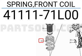 Suzuki 4111171L00 SPRING,FRONT COIL