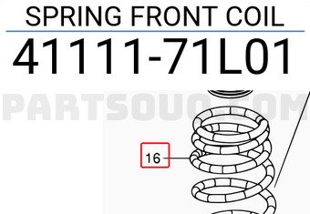 Suzuki 4111171L01 SPRING FRONT COIL