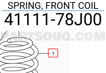 Suzuki 4111178J00 SPRING, FRONT COIL