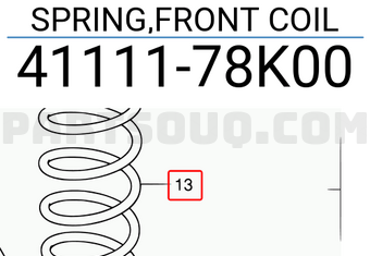 Suzuki 4111178K00 SPRING,FRONT COIL