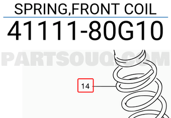 Suzuki 4111180G10 SPRING,FRONT COIL