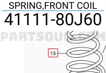 Suzuki 4111180J60 SPRING,FRONT COIL