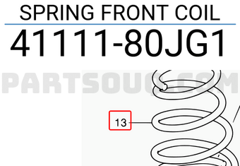 Suzuki 4111180JG1 SPRING FRONT COIL