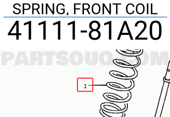 Suzuki 4111181A20 SPRING, FRONT COIL