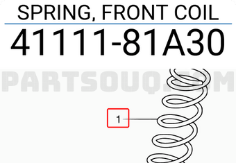 Suzuki 4111181A30 SPRING, FRONT COIL