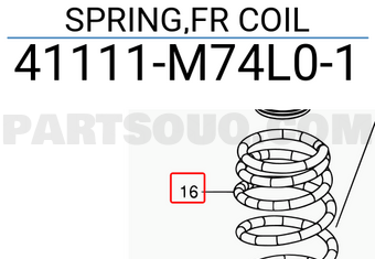 Suzuki 41111M74L01 SPRING,FR COIL