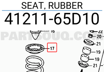 Suzuki 4121165D10 SEAT, RUBBER