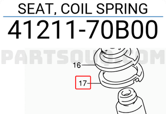 Suzuki 4121170B00 SEAT, COIL SPRING