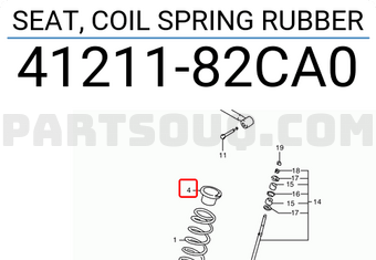 Suzuki 4121182CA0 SEAT, COIL SPRING RUBBER