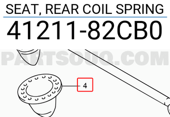 Suzuki 4121182CB0 SEAT, REAR COIL SPRING