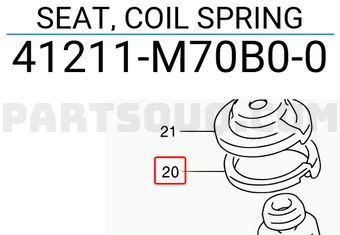 Suzuki 41211M70B00 SEAT, COIL SPRING