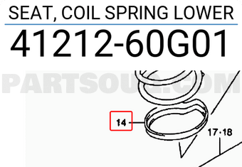Suzuki 4121260G01 SEAT, COIL SPRING LOWER