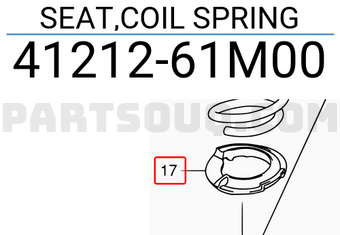 Suzuki 4121261M00 SEAT,COIL SPRING