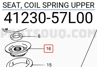 Suzuki 4123057L00 SEAT, COIL SPRING UPPER