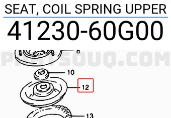 Suzuki 4123060G00 SEAT, COIL SPRING UPPER