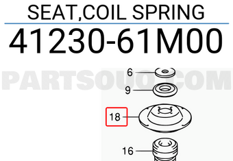 Suzuki 4123061M00 SEAT,COIL SPRING