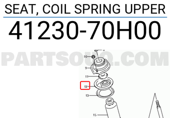 Suzuki 4123070H00 SEAT, COIL SPRING UPPER