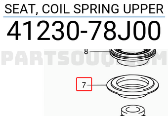 Suzuki 4123078J00 SEAT, COIL SPRING UPPER