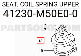 Suzuki 41230M50E00 SEAT, COIL SPRING UPPER