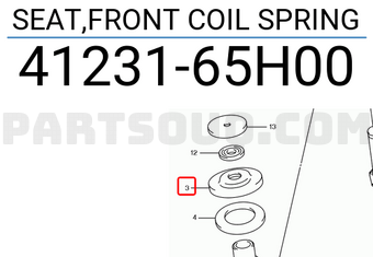 Suzuki 4123165H00 SEAT,FRONT COIL SPRING