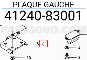 Suzuki 4124083001 PLAQUE GAUCHE