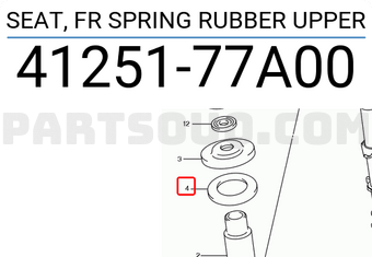Suzuki 4125177A00 SEAT, FR SPRING RUBBER UPPER