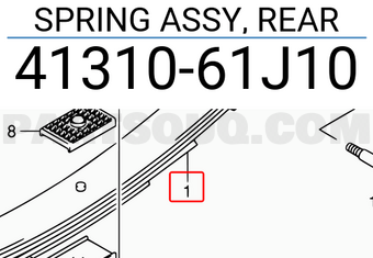 Suzuki 4131061J10 SPRING ASSY, REAR