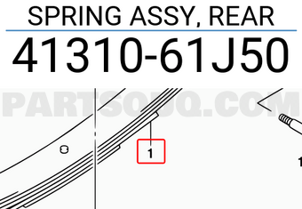 Suzuki 4131061J50 SPRING ASSY, REAR
