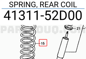 Suzuki 4131152D00 SPRING, REAR COIL