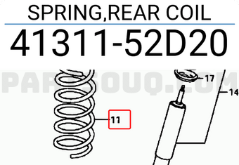 Suzuki 4131152D20 SPRING,REAR COIL