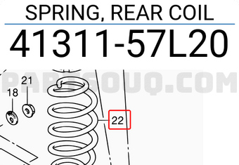 Suzuki 4131157L20 SPRING, REAR COIL